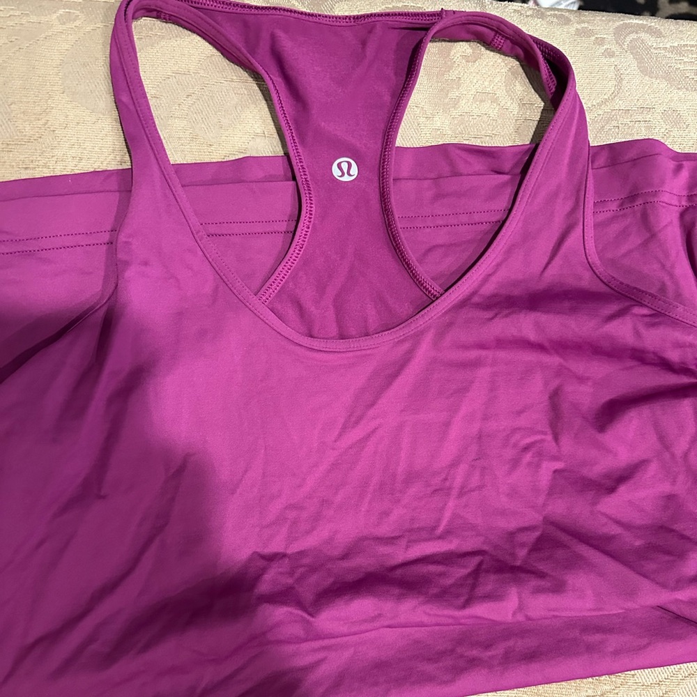 Lululemon cool racerback. Fuscia. Size 8 nulu